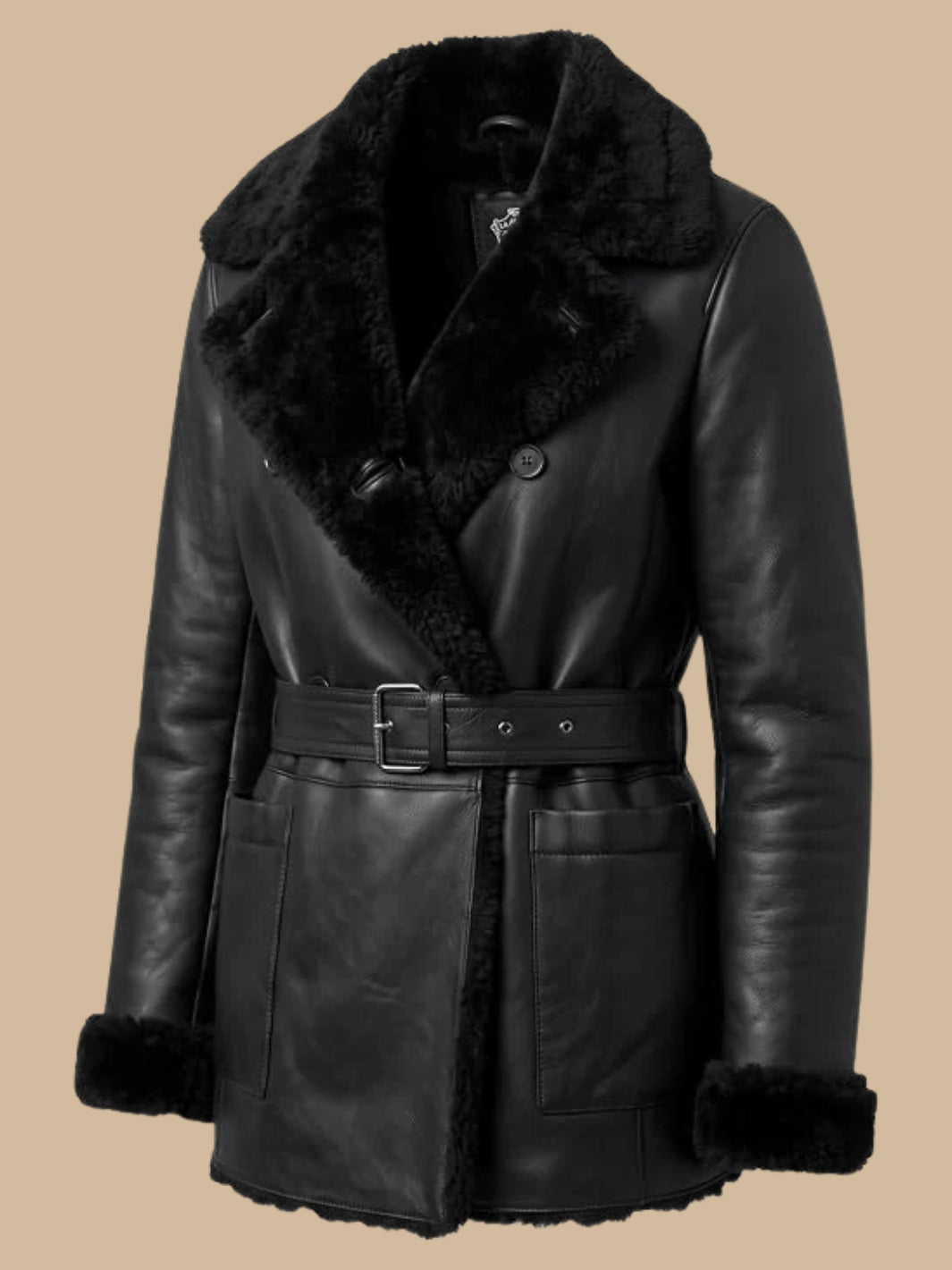 Shearling Leather Coat