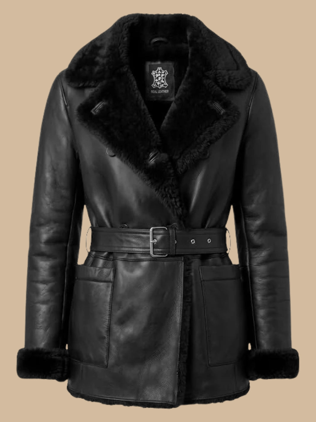 Shearling Leather Coat
