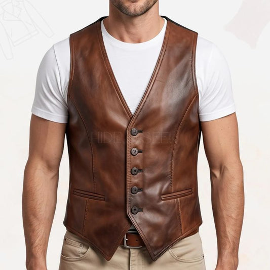 Ärmellose Weste im Vintage-Western-Stil