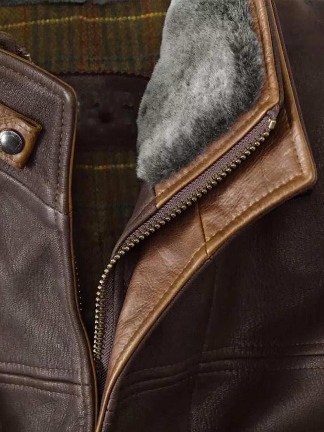 B3 Aviator Fur Collar Motorcycle Vest