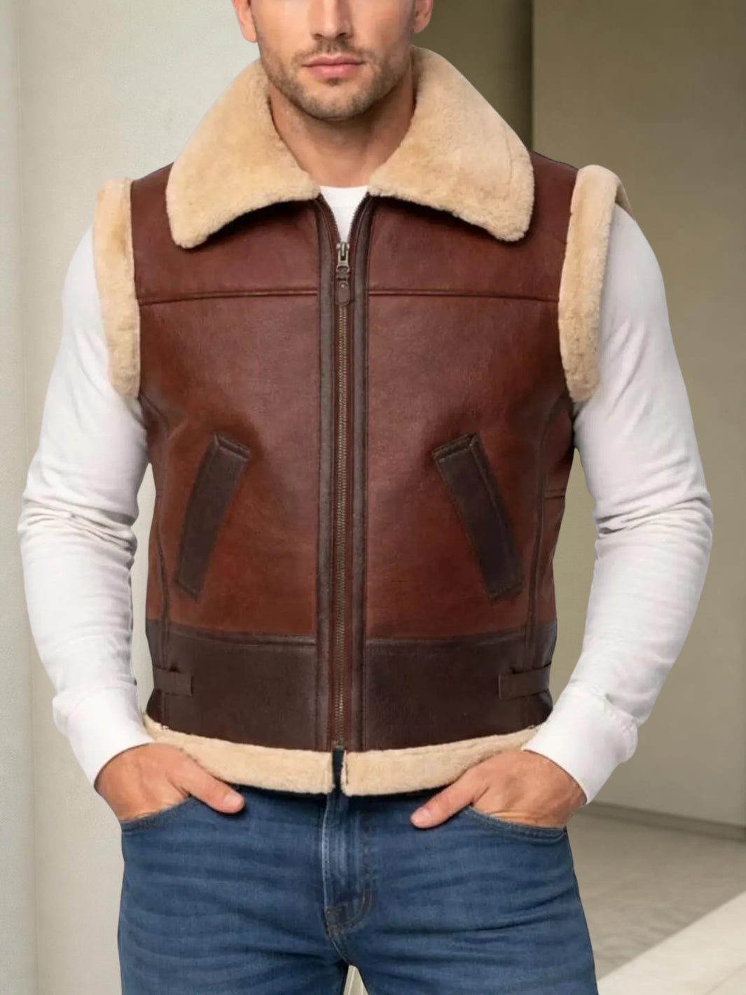 Shearling Leather Vest