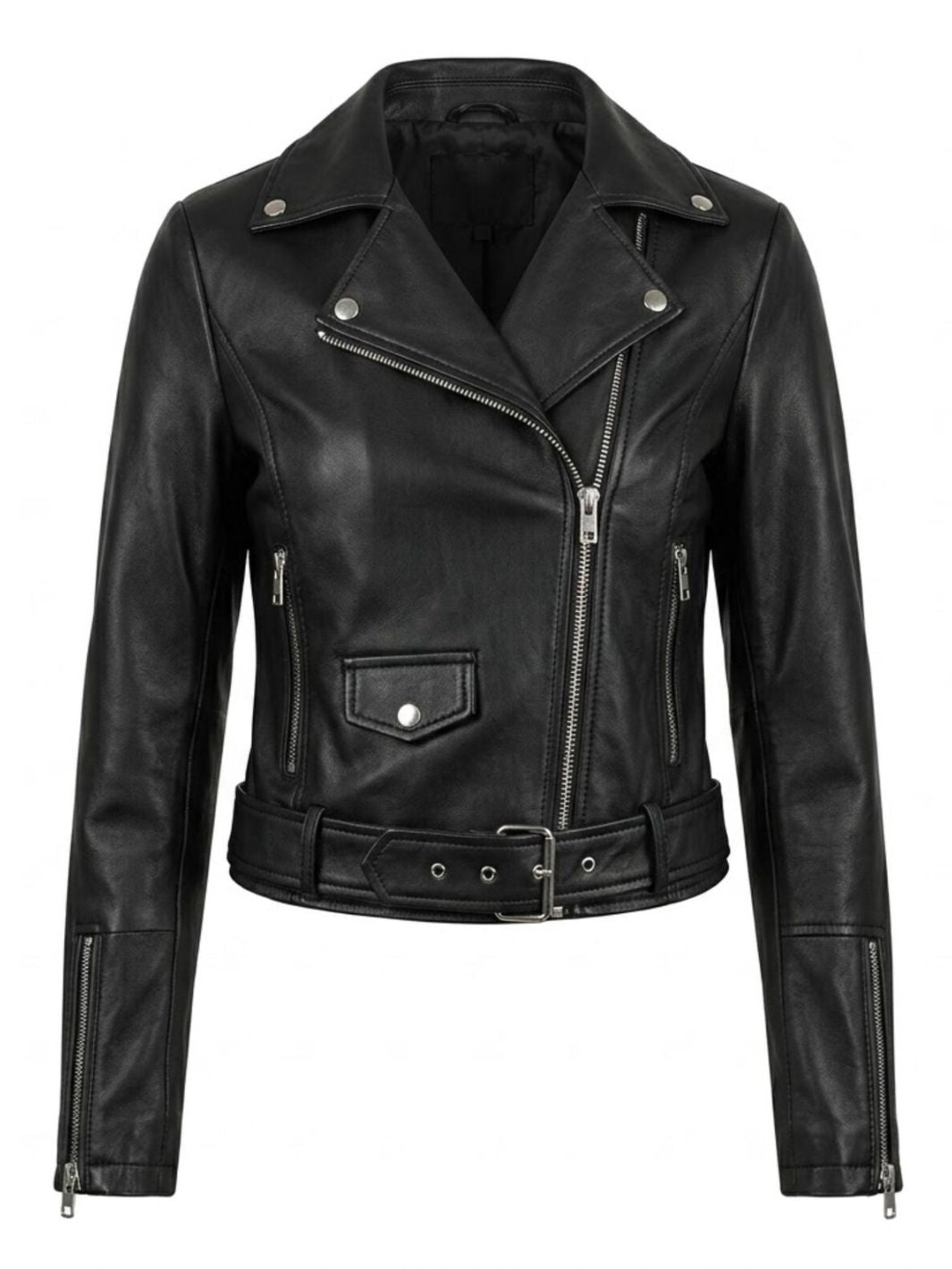 Floral Biker Leather Jacket