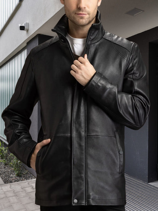 Leather Car Coat – 3/4 Length