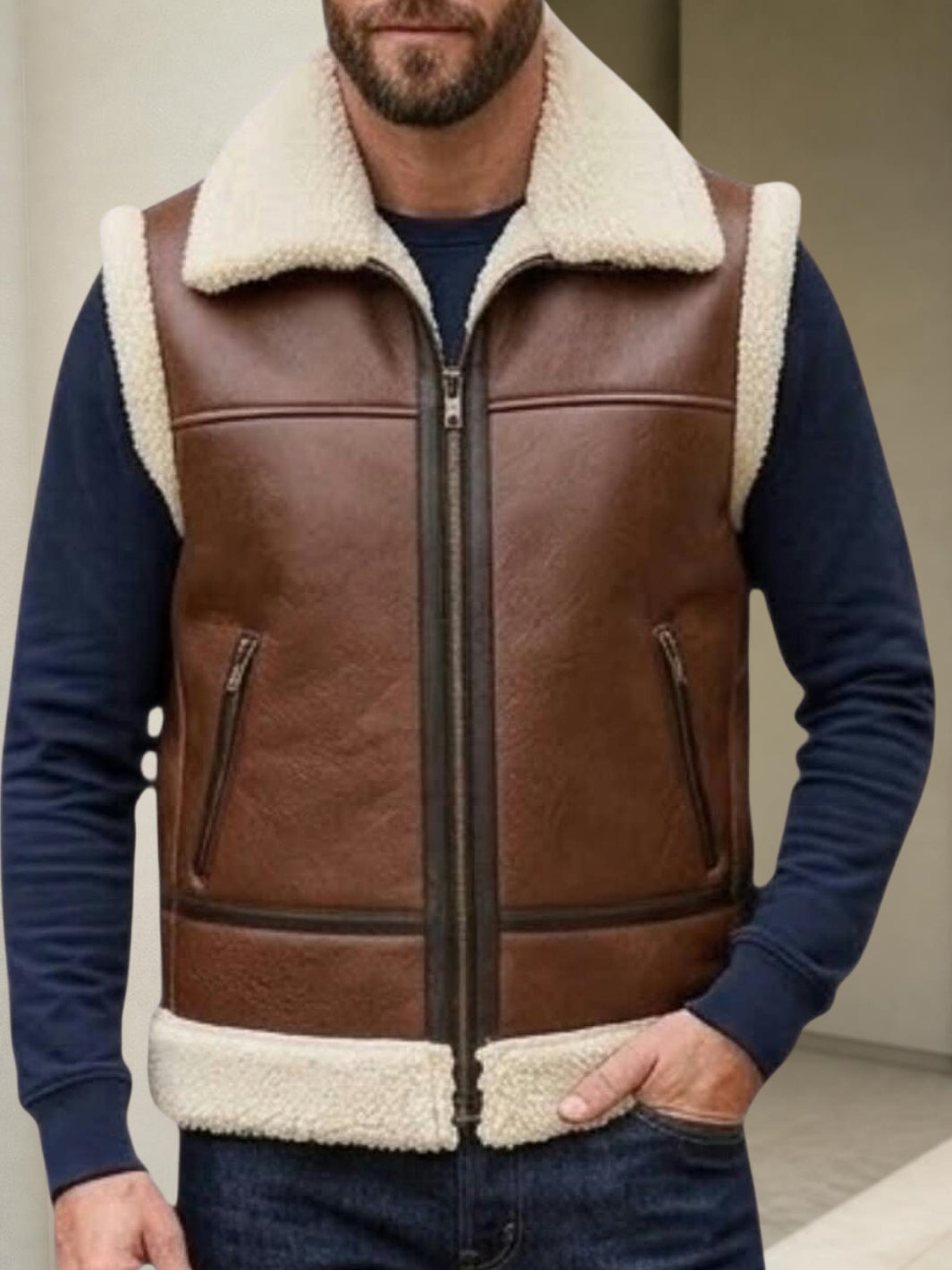 Shearling Leather Vest
