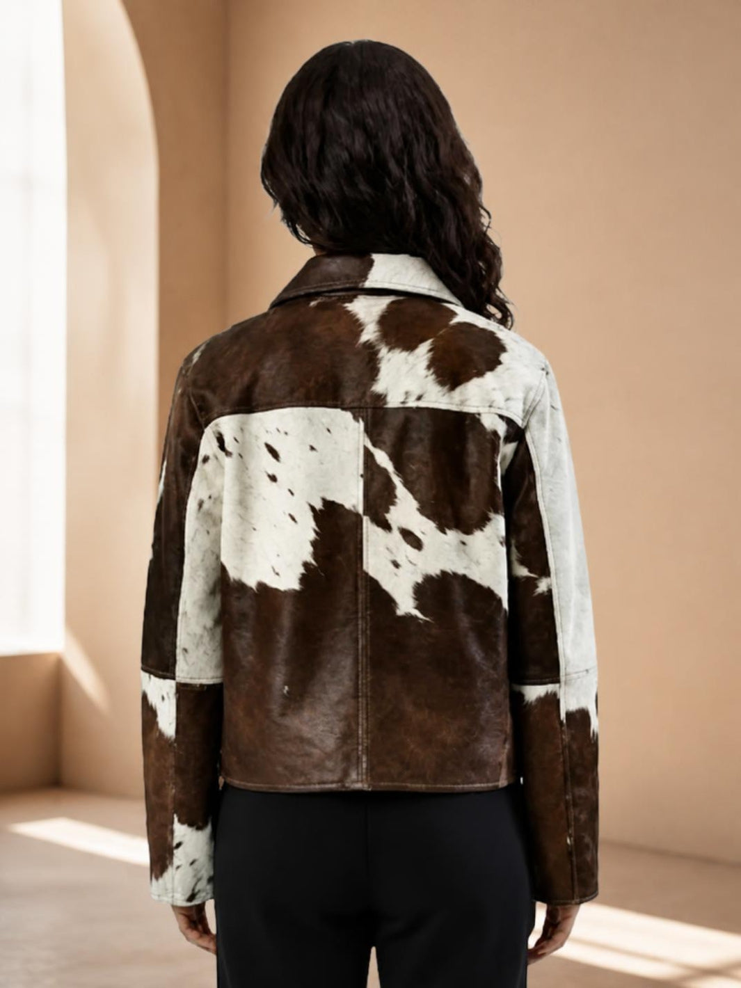 Hair On Cowhide Leather Jacket