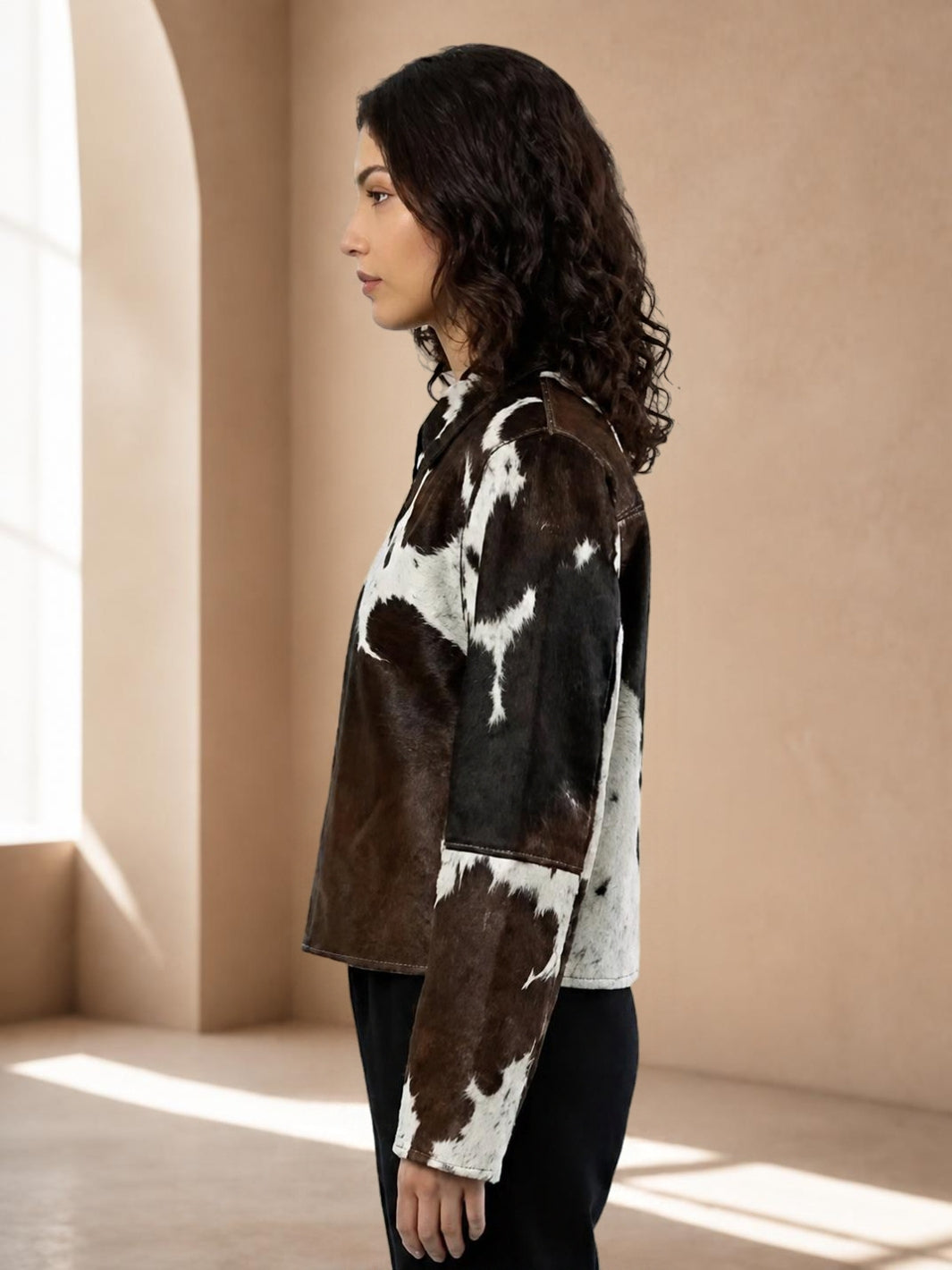 Hair On Cowhide Leather Jacket