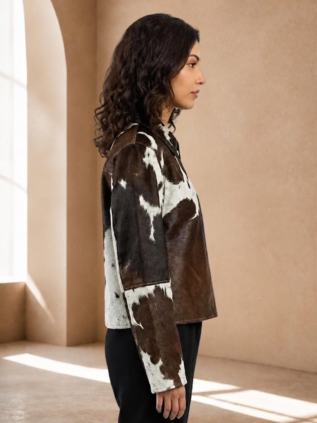 Hair On Cowhide Leather Jacket