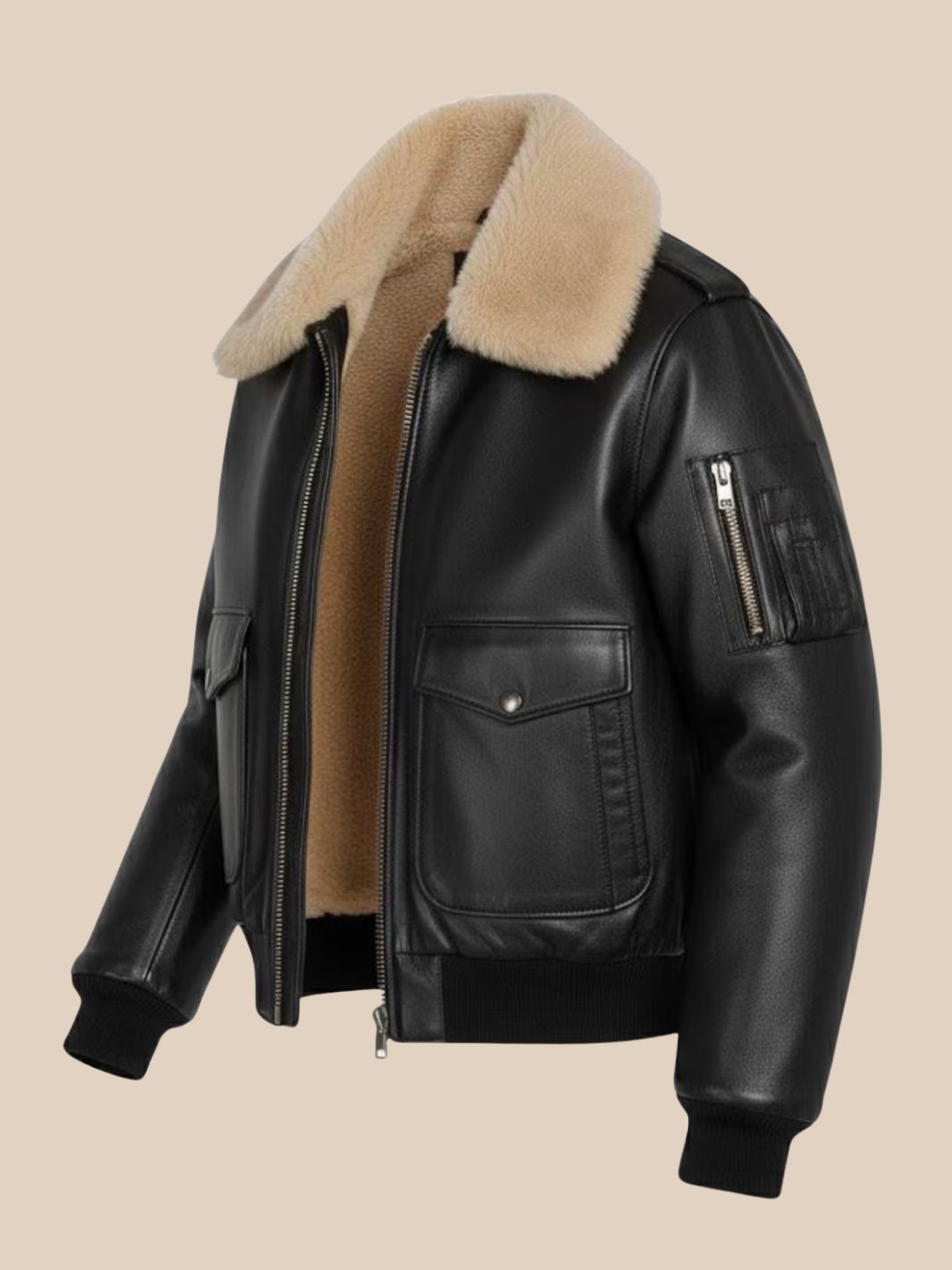 The Classic Aviator Shearling Bomber