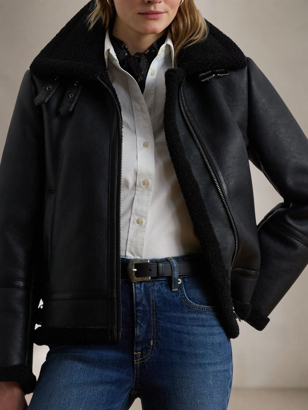 Shearling Leather Jacket
