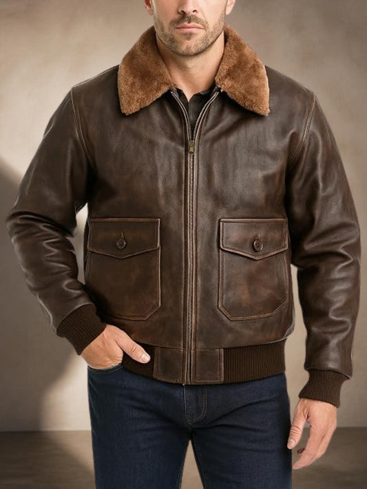 A2 Flight Jacket - Distressed Brown