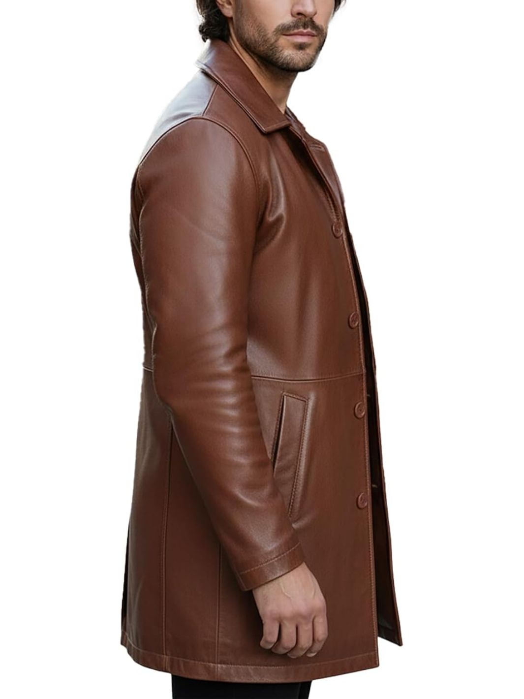 Leather Car Coat – 3/4 Length
