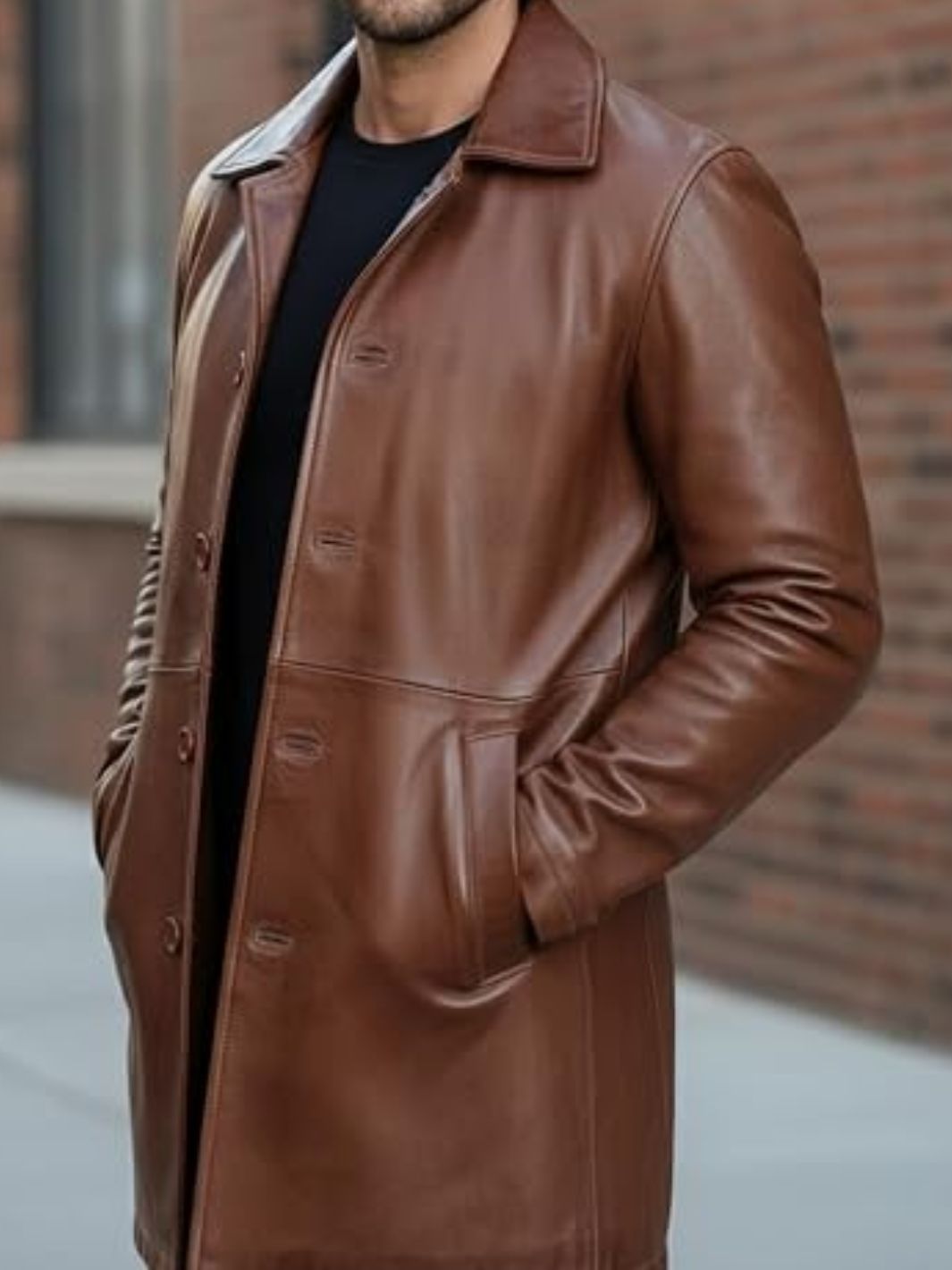 Leather Car Coat – 3/4 Length