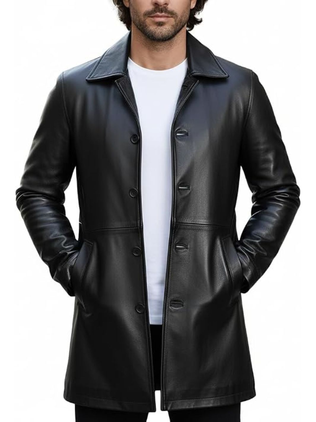Leather Car Coat – 3/4 Length