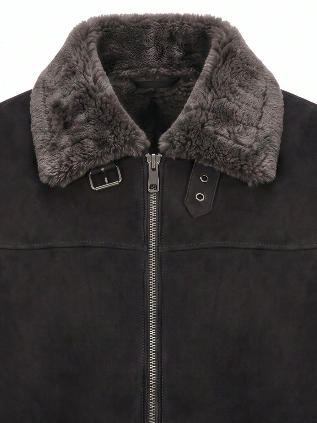 Harrington Suede Leather Jacket - Fully Lined with Artificial Fur