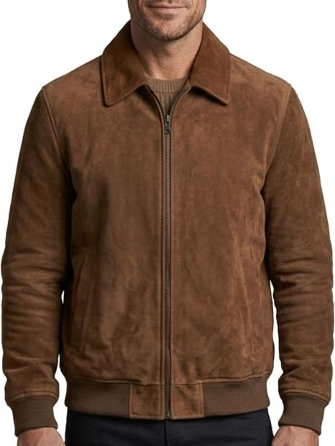 Suede Harrington Jacket