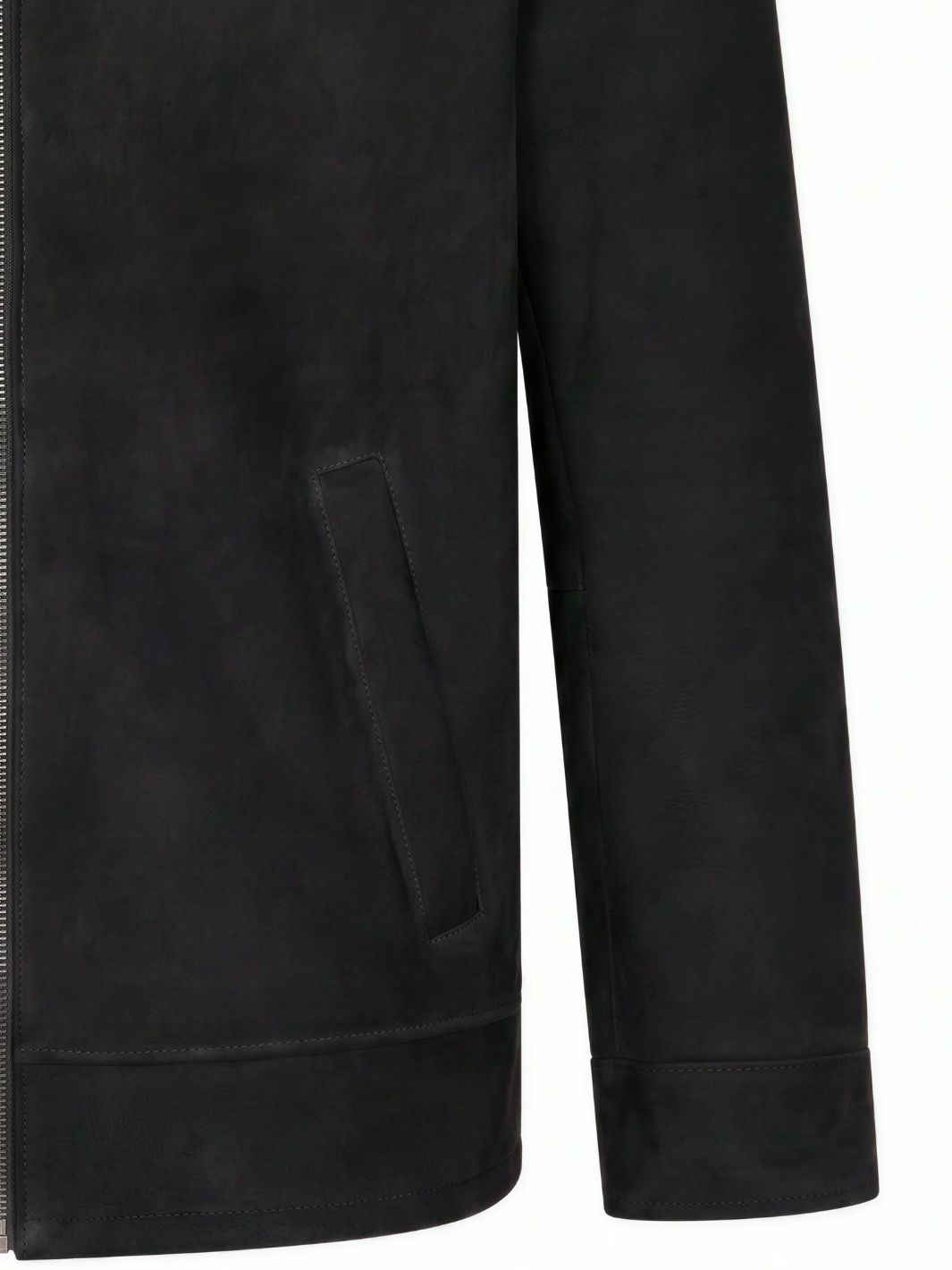 Harrington Suede Leather Jacket - Fully Lined with Artificial Fur