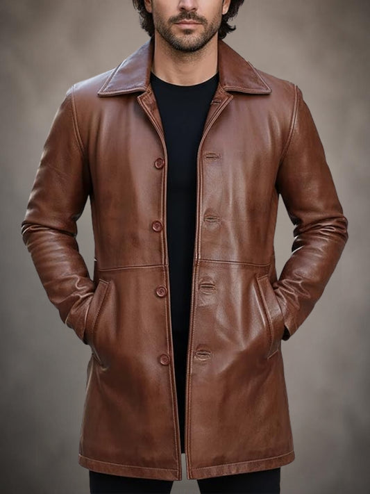 Leather Car Coat – 3/4 Length