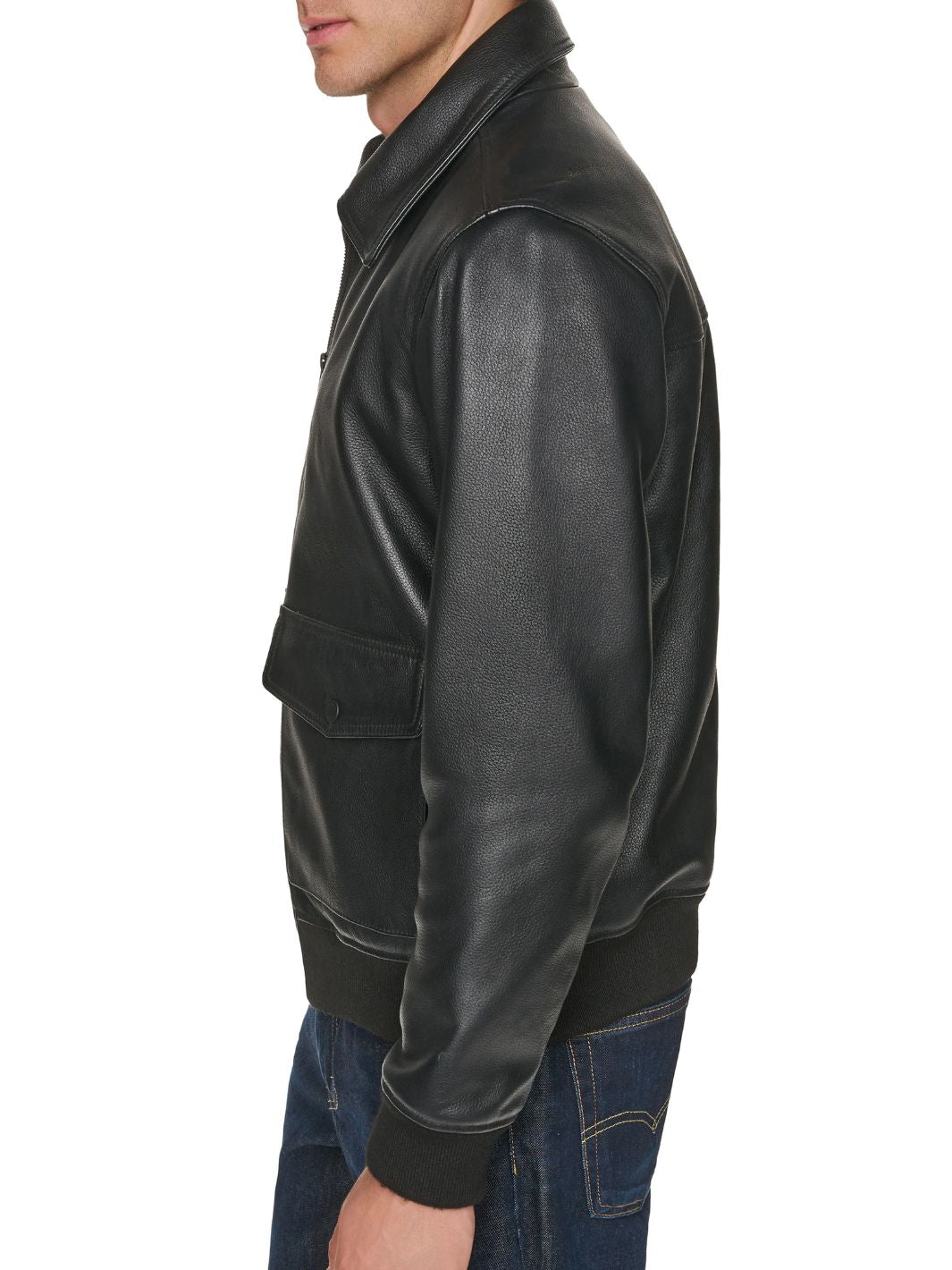 Aviator Leather Jacket (Pebbled Leather)