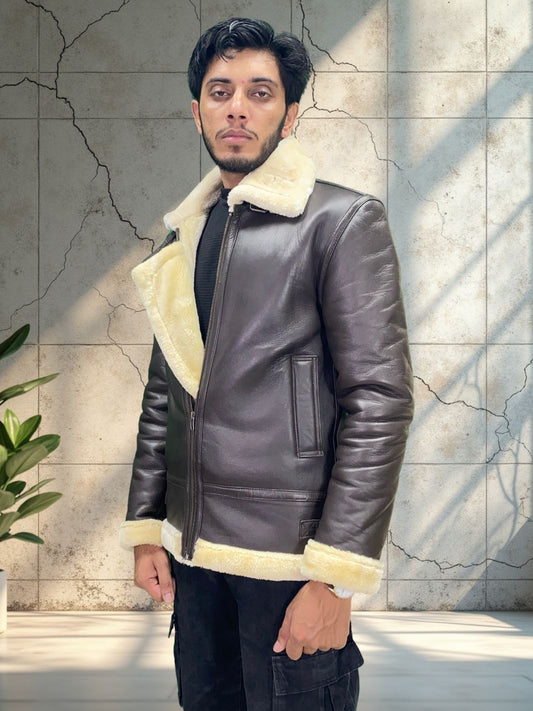 Brown Shearling Leather Jacket