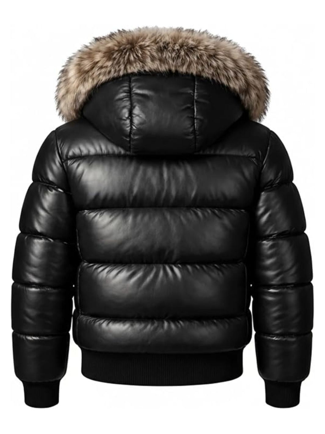 Winter Puffer Jacket for Men & Women with Faux Fur Hood