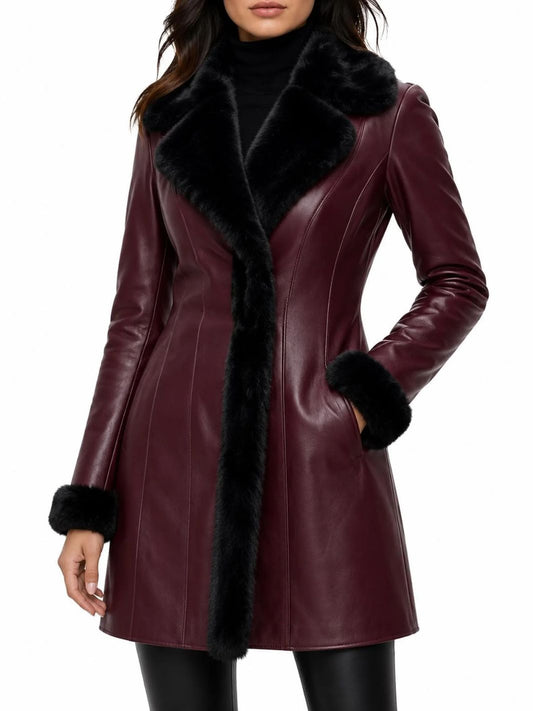 Fitted Sheepskin Winter Coat