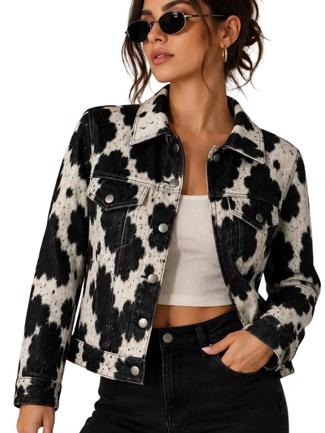 Hair On Hide Leather Trucker Jacket
