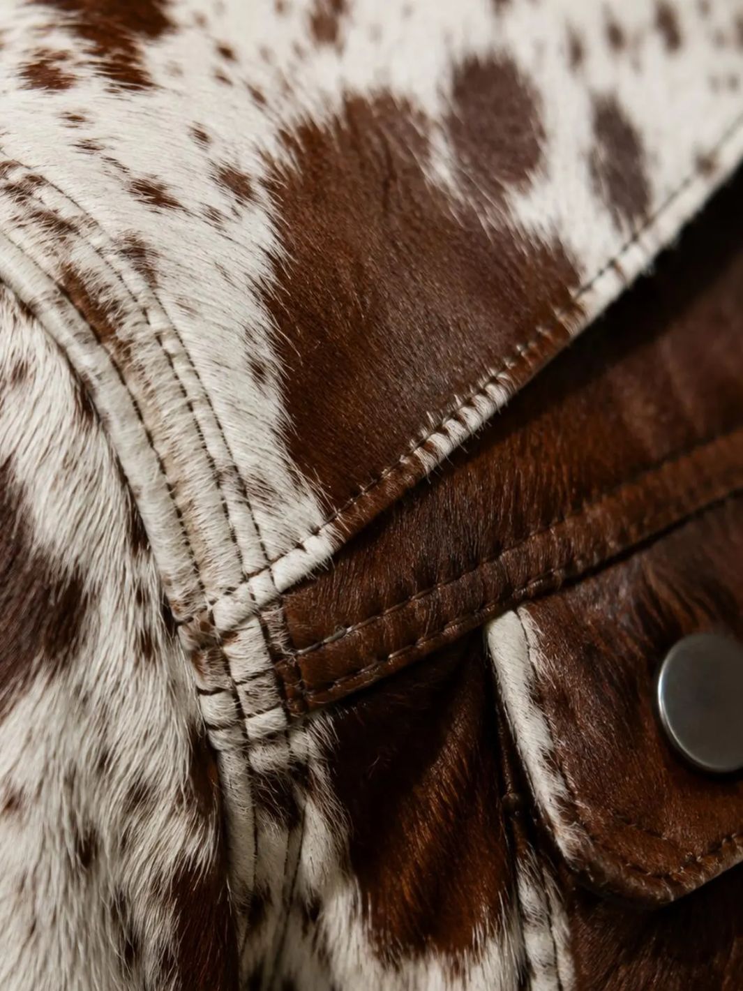 Hair On Hide Leather Trucker Jacket