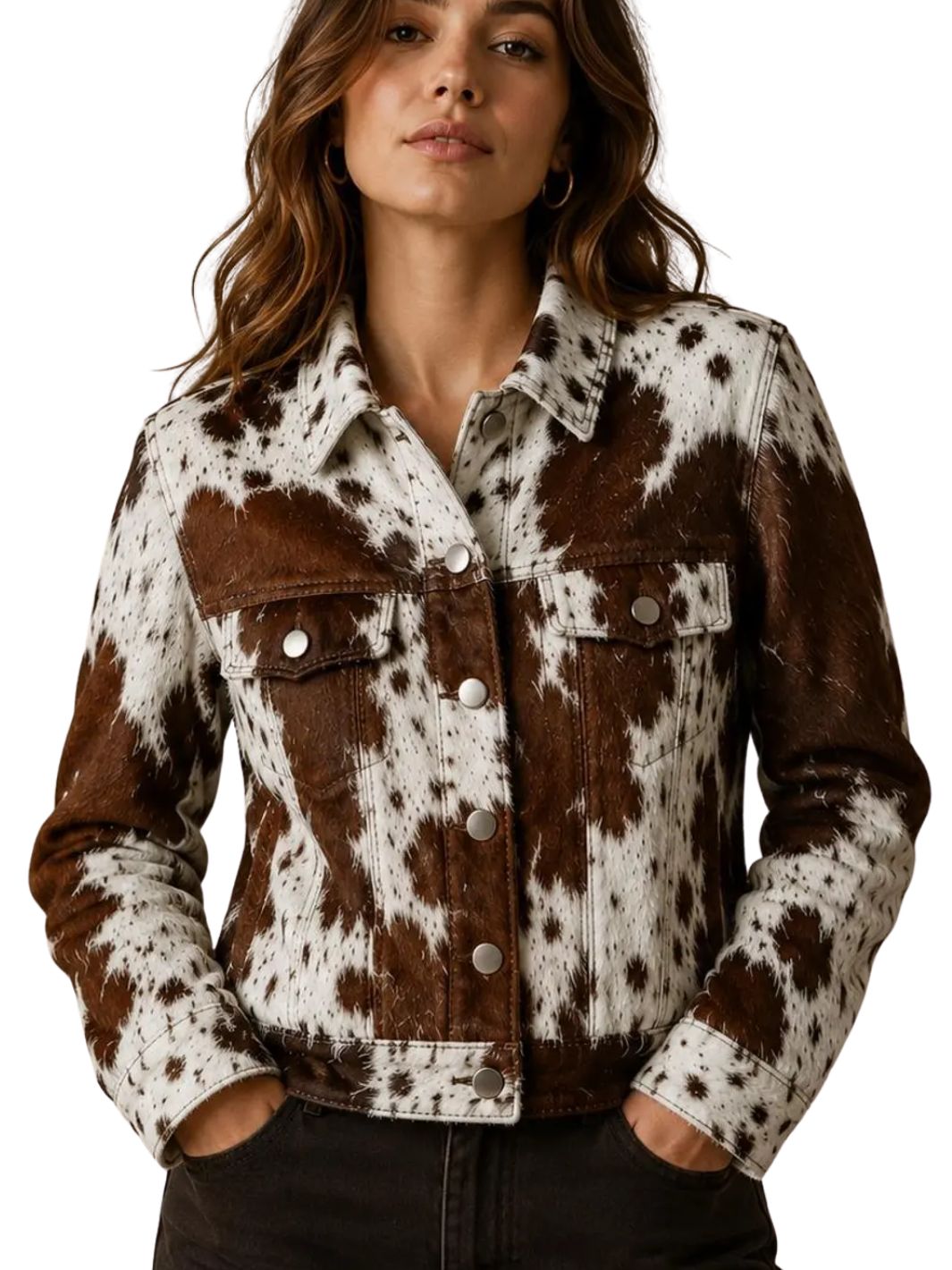 Hair On Hide Leather Trucker Jacket