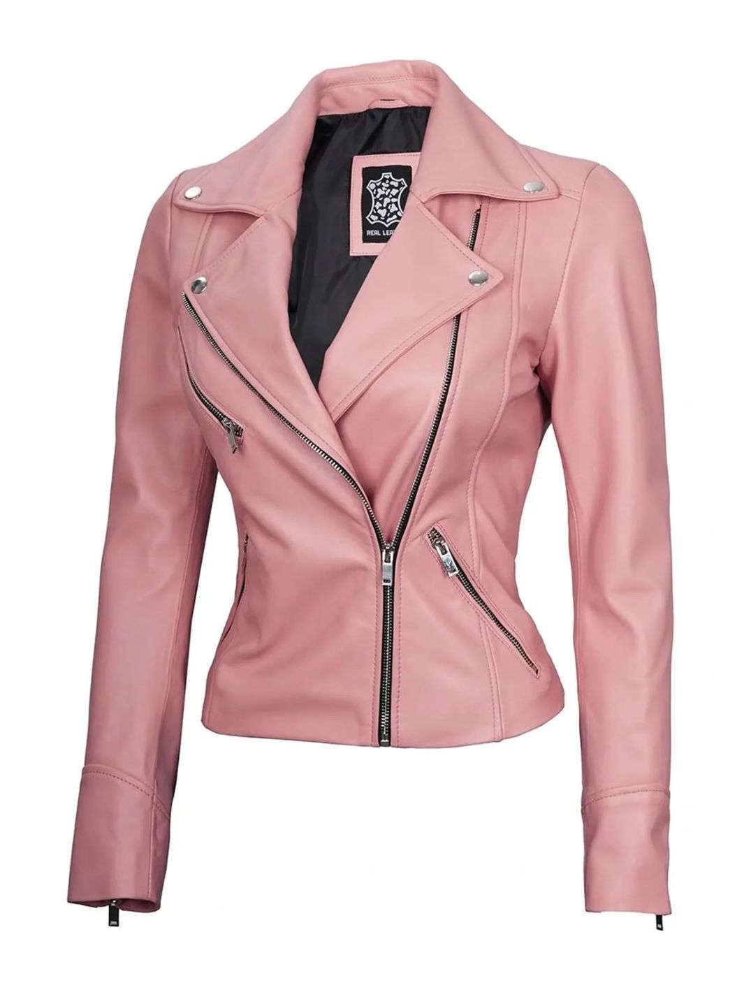 Asymmetrical Biker Leather Jacket