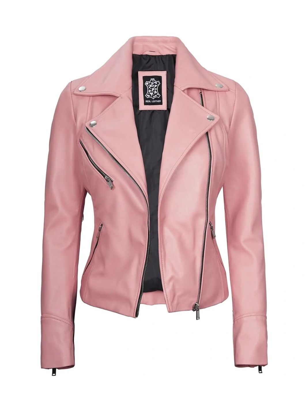 Asymmetrical Biker Leather Jacket