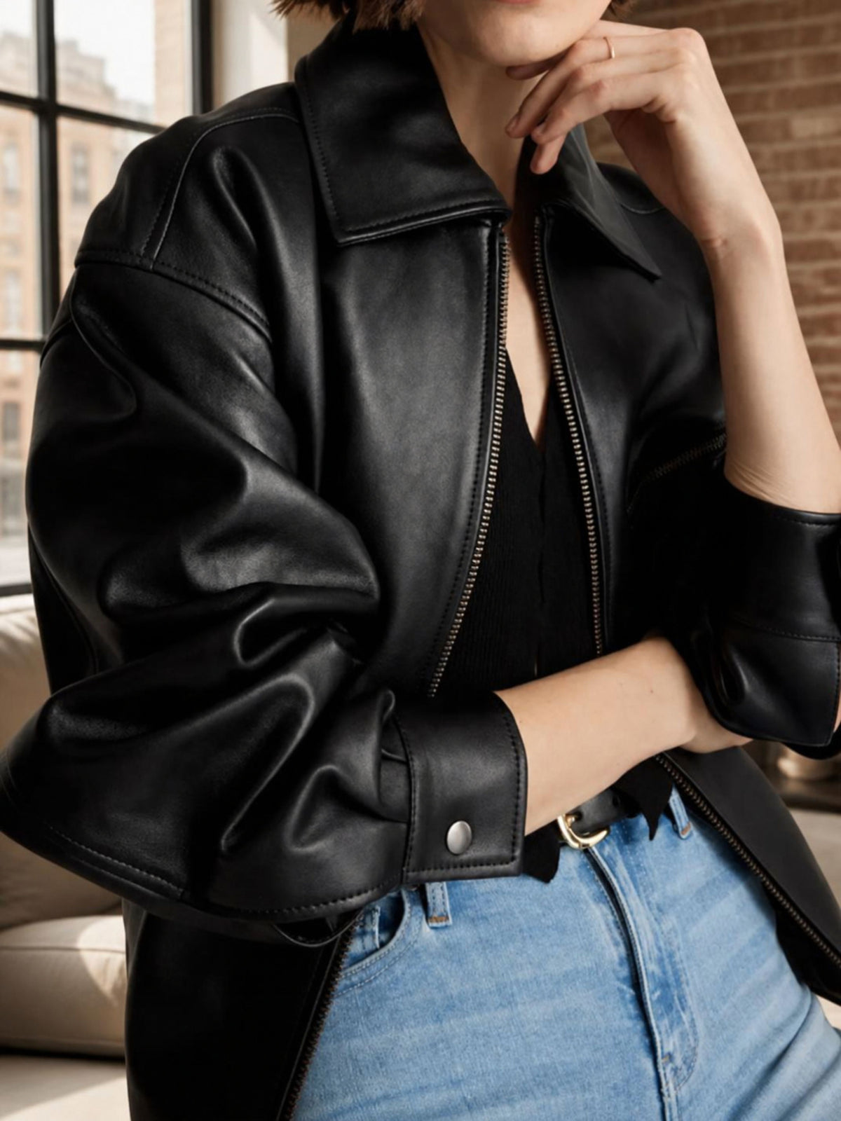 Oversized Bomber Jacket