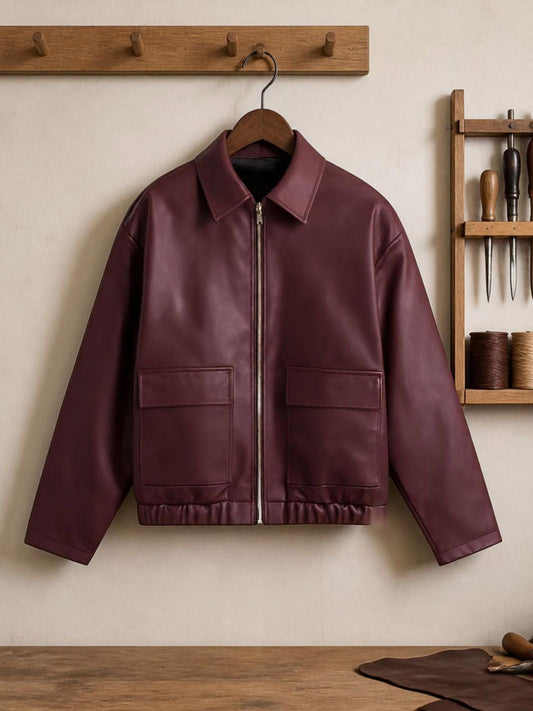 The Minimalist Leather Blouson
