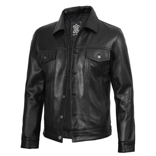 Herren-Truckerjacke aus Lammleder